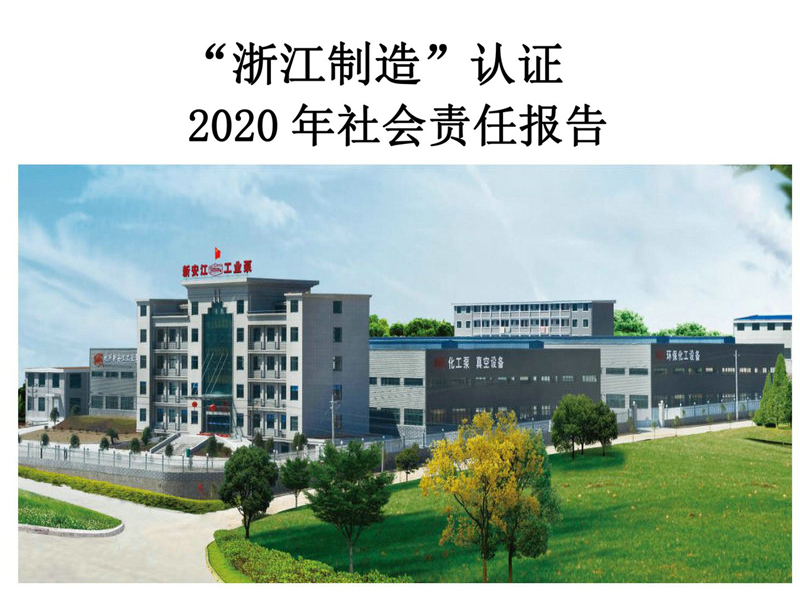 杭州草莓视频在线工業泵有限公司社（shè）會責任報告